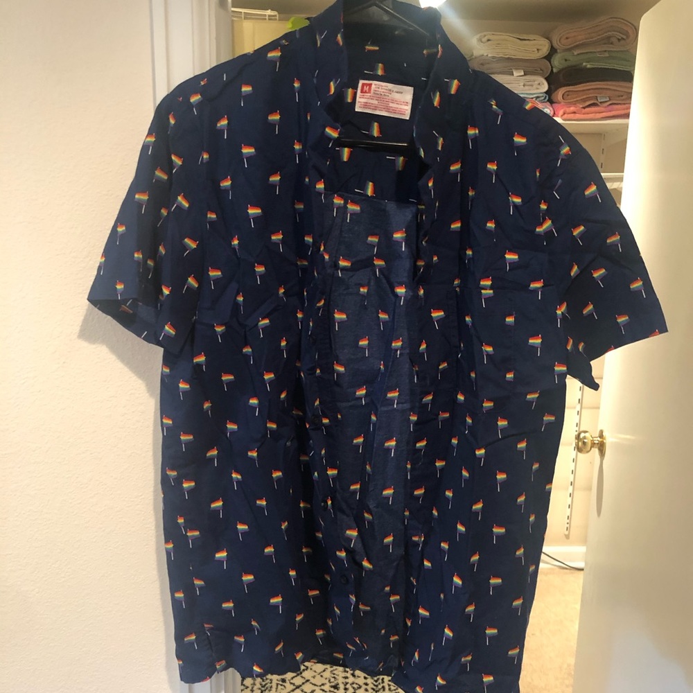 Pride button-up